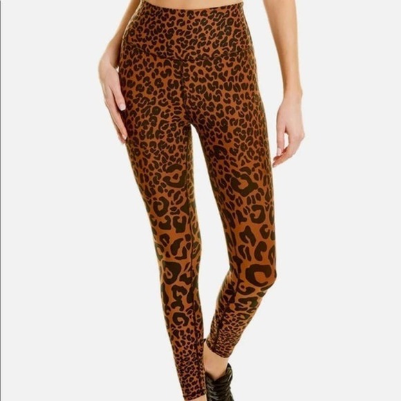 Good American Leggings Womens Small Black Cooper Cheetah High Waist Compression - Picture 12 of 12